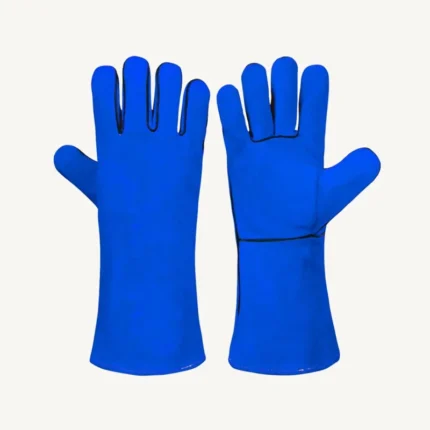 Welding Gloves with piping (Blue)