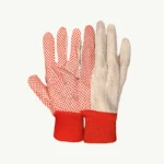 Drill Fabric Gloves (Red Dots)