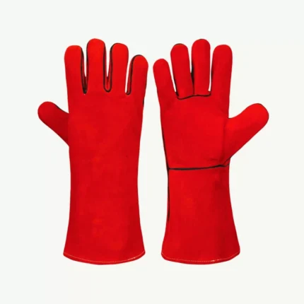 Welding Gloves with piping (Red)